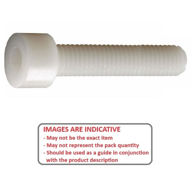 1050118 | SC035C-025-C-SK-N (10 Pcs) --- Socket Cap Screws - 6-32 UNC - 3.5mm - 25.4 mm - Nylon - Zytel 101 - Screw