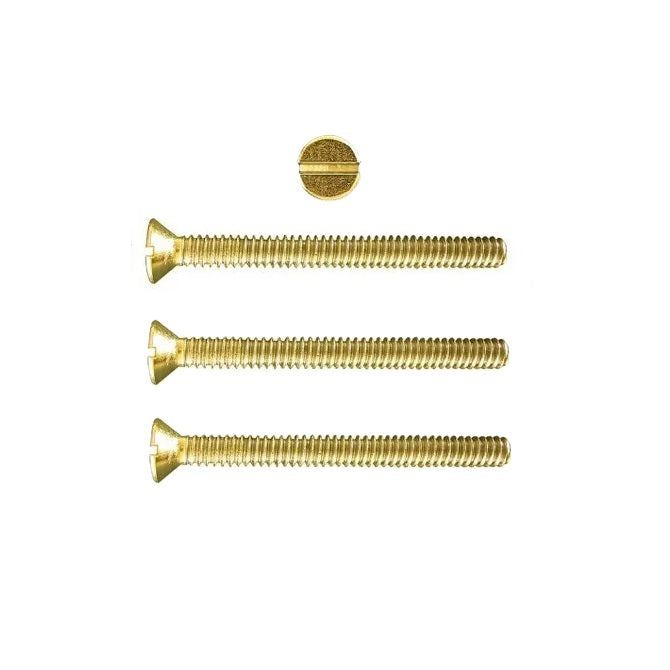 1037177 | SK014M-010-SL-BR (15 Pcs) --- Countersunk Screws - M1.4 - 1.4x0.3mm - 10 mm - Brass Slotted Screw