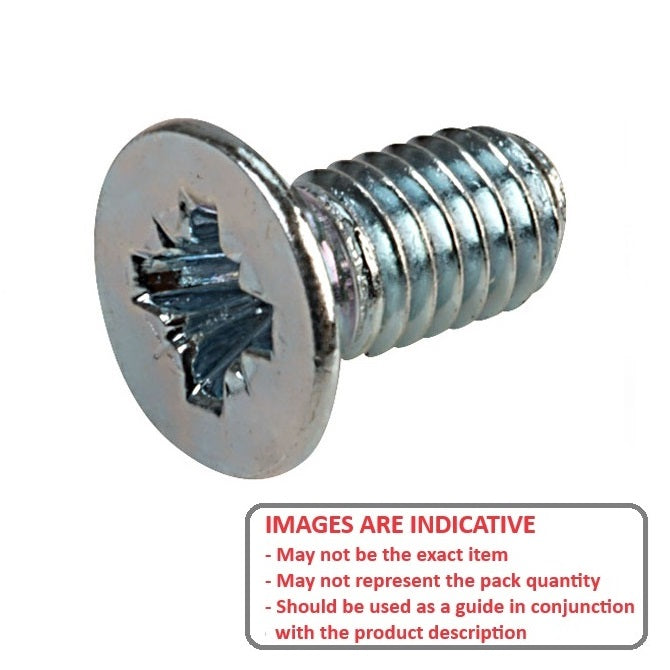1041771 | SK025M-005-PZ-CZ (100 Pcs) --- Countersunk Screws - M2.5 - 2.5x0.45mm - 5 mm - Zinc Plated Pozidrive Screw