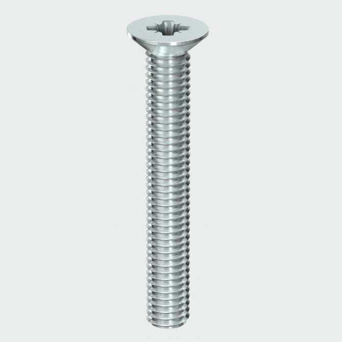 1045921 | SK030M-025-PZ-CZ (100 Pcs) --- Countersunk Screws - M3 - 3x0.5mm - 25 mm - Zinc Plated Pozidrive Screw