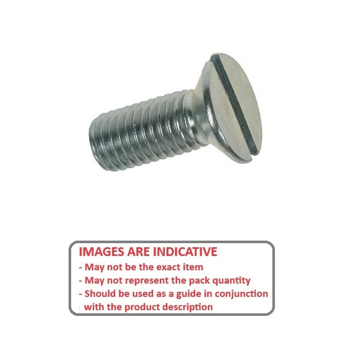 1041771 | SK025M-005-SL-CZ (10 Pcs) --- Countersunk Screws - M2.5 - 2.5x0.45mm - 5 mm - Zinc Plated Slotted Screw
