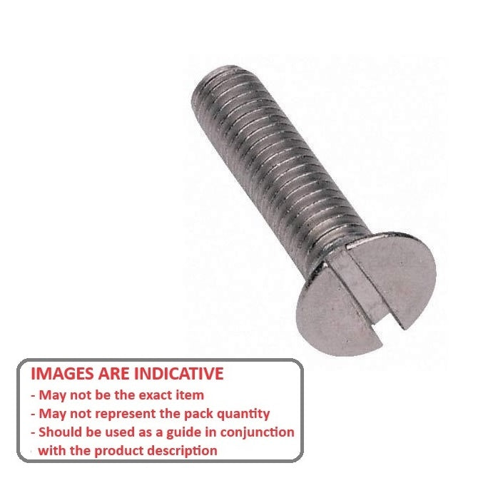 1042024 | SK025M-008-SL-CZ (100 Pcs) --- Countersunk Screws - M2.5 - 2.5x0.45mm - 8 mm - Zinc Plated Slotted Screw