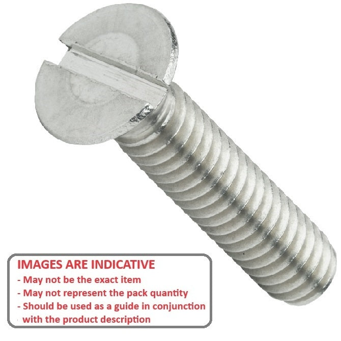 1040666 | SK022C-010-SL-S4 (10 Pcs) --- Countersunk Screws - 2-56 UNC - 2.18mm - 9.5 mm - 304 Stainless Slotted Screw