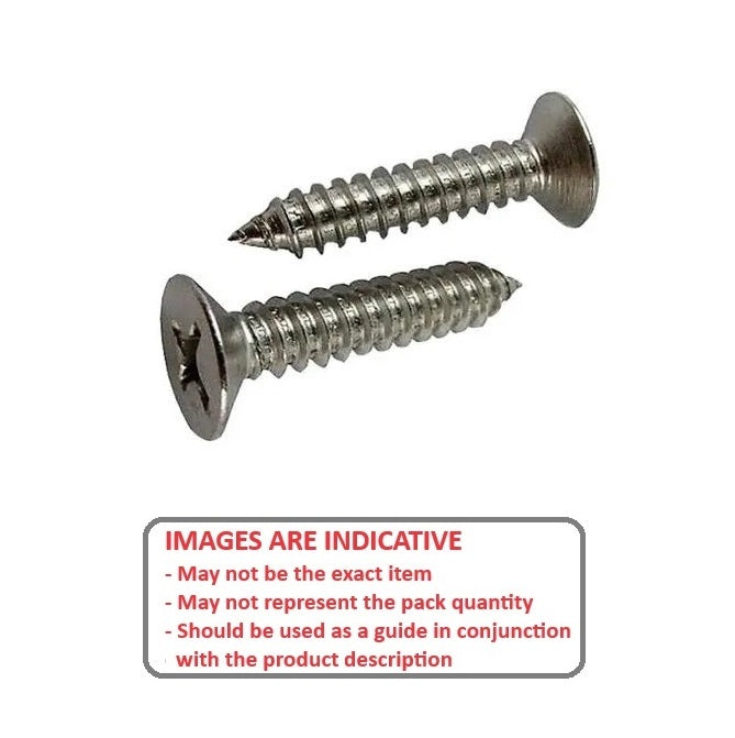 1043388 | SKT0285-006-PH-S4 (10 Pcs) --- Self Tapping Screws - 2.85x6.4 mm - 4 Countersunk - Stainless Steel 304 Similar to A2, 18-8 HRB80 Screw
