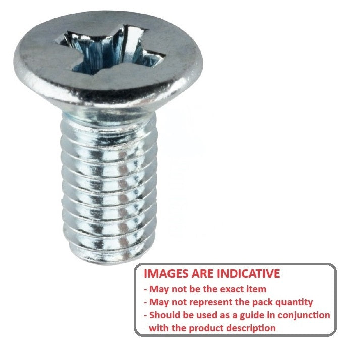 1040615 | SK022C-005-PH-CZ (20 Pcs) --- Countersunk Screws - 2-56 UNC - 2.18mm - 4.8 mm - Zinc Plated Phillips Screw