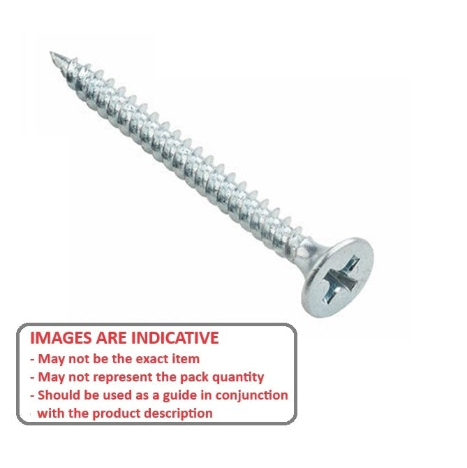1055457 | SKT0417-032-PH-CZ (100 Pcs) --- Self Tapping Screws - 4.17x31.8 mm - 8 Countersunk - Zinc Plated Steel Screw