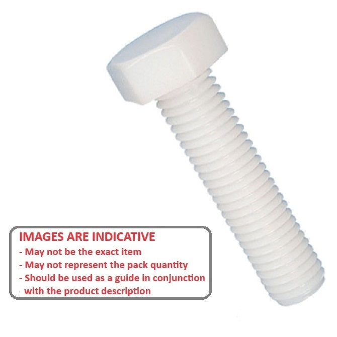 1055235 | SC042C-032-H-SL-N (12 Pcs) --- Hex Head Screws - 8-32 UNC - 4.17mm - 31.8 mm - Nylon - Zytel 101 - Slotted Screw