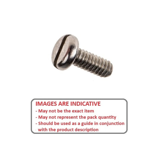 1044539 | SC030M-006-P-SL-S3 (10 Pcs) --- Pan Head Screws - M3 - 3x0.5mm - 6 mm - 303 Stainless Slotted Screw