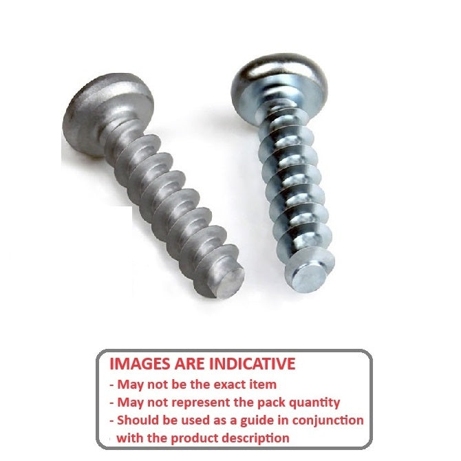 1040556 | SCT0218-010-PLS-P-PH-CZ (10 Pcs) --- Self Tapping Screws - 2.18x9.5 mm - 2 Soft Plastics - Zinc Plated Steel Screw