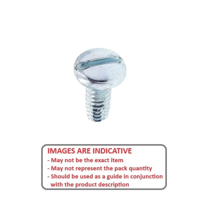 1052684 | SC040M-010-P-SL-CZ (100 Pcs) --- Pan Head Screws - M4 - 4x0.7mm - 10 mm - Zinc Plated Steel Slotted Screw