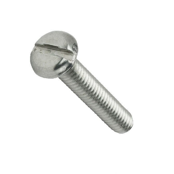Pan Head Screws - M4 - 4x0.7mm - 12 mm - Zinc Plated Steel Slotted