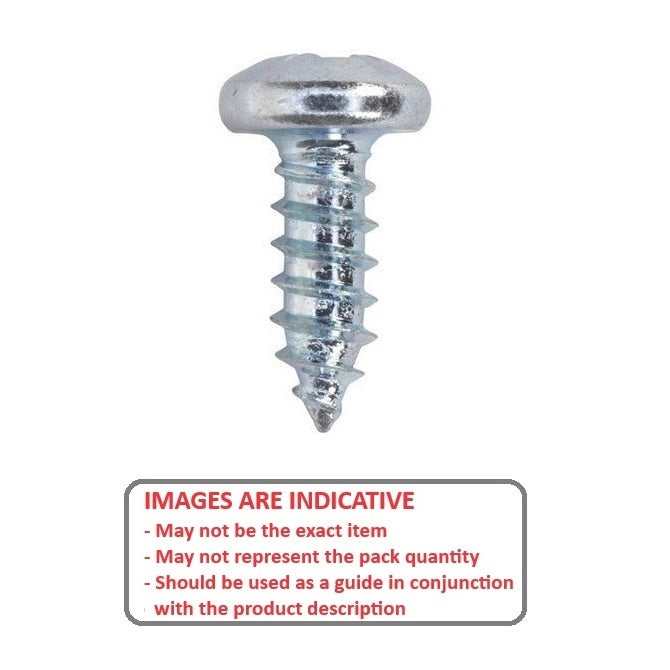 1055427 | SCT0417-013-P-PH-CZ (100 Pcs) --- Self Tapping Screws - 4.17x12.7 mm - 8 Pan Head - Zinc Plated Steel Screw
