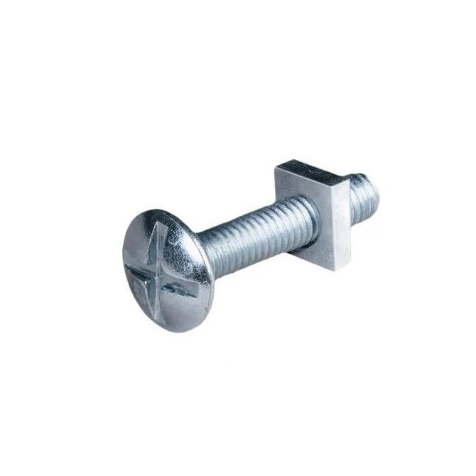 Roof Bolt Screws - 3/16-24 BSW - 4.76mm - 6.4 mm - Zinc Plated Steel