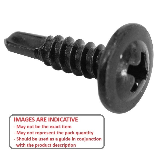1049391 | SD0350-010-PH-CZ (100 Pcs) --- Self Drilling Screws - 6-20 - 3.5mm - 9.525 mm - 100 Pan Head - Steel Zinc Plated Screw