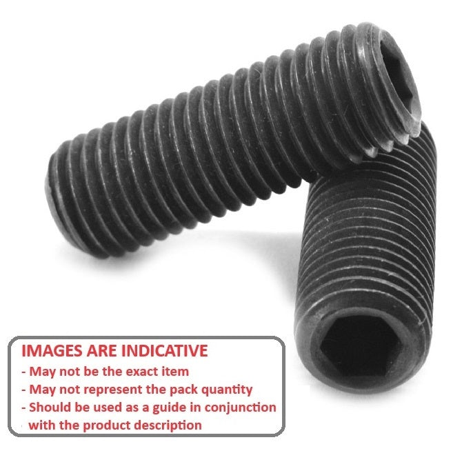 1038082 | SS016M-0030-AS (50 Pcs) --- Standard Cup Point Socket Set Screws - M1.6 - 1.6x0.35mm - 3 mm Alloy Steel DIN916 - Carbon Steel - Hardened GD14.9 Screw