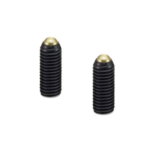 Rolling Ball Tip Socket Set Screws - M6 - 6x1mm - 9.5 mm   - Carbon Steel with Brass tip