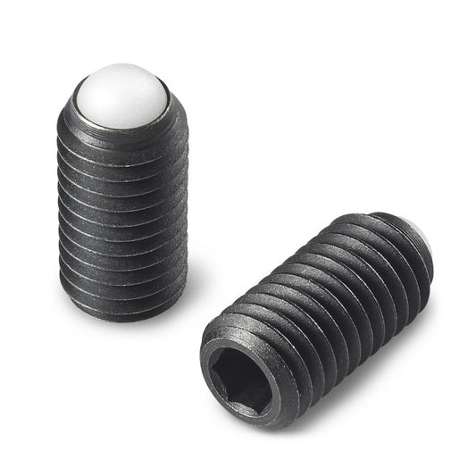 Rolling Ball Tip Socket Set Screws - M3 - 3x0.5mm - 4.7 mm   - Carbon Steel with Polyacetal tip