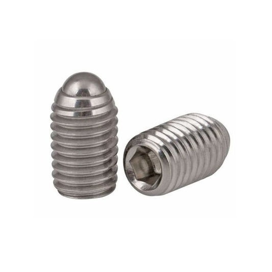 Rolling Ball Tip Socket Set Screws - M6 - 6x1mm - 15.5 mm   - 304 Stainless Steel with 440C Stainless HRC 50-55 tip
