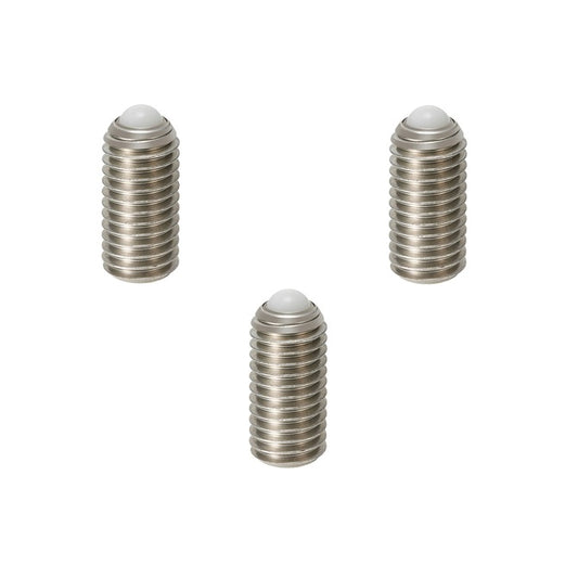 Rolling Ball Tip Socket Set Screws - M6 - 6x1mm - 24.9 mm   - 304 Stainless Steel with Polyacetal tip