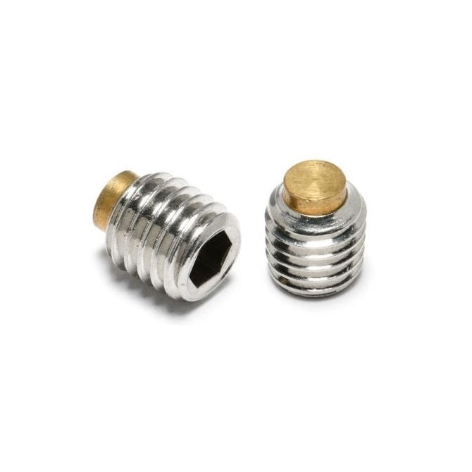 Brass Tipped Socket Set Screws - M6 - 6x1mm - 12 mm - Stainless Steel 304 Similar to A2, 18-8 HRB80