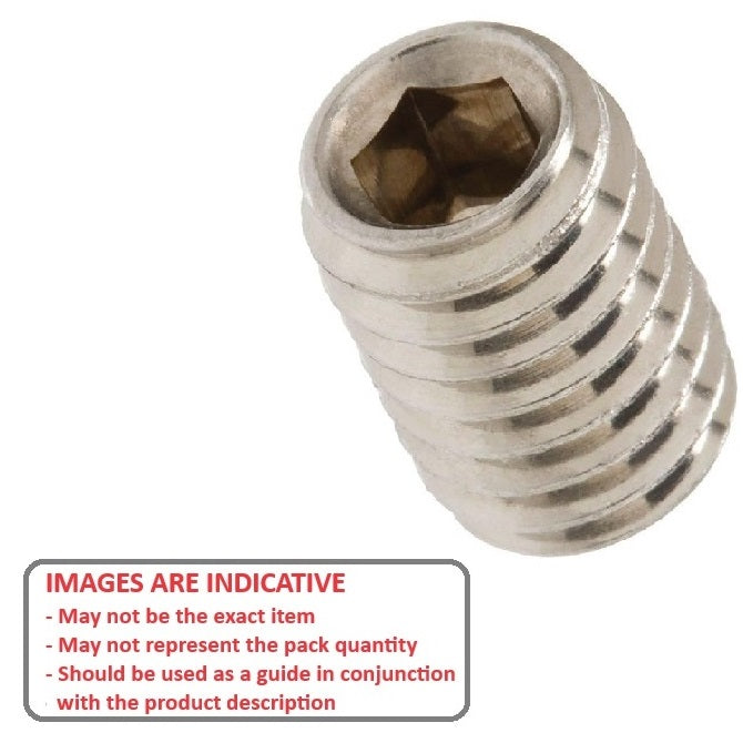 1061223 | SS050M-0100-TC1 (10 Pcs) --- Standard Cup Point Socket Set Screws - M5 - 5x0.8mm - 10 mm - Titanium - CP1 Commercially Pure Screw