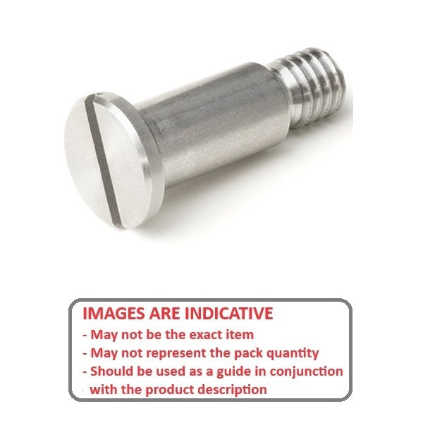 1076568 | SHLD079-013-SL-P-S3 (50 Pcs) --- Shoulder Screws - 7.938x12.7 mm - 1/4-20 UNC Slotted - Stainless Steel 303/304 Similar to A2, 18-8 HRB80 Screw