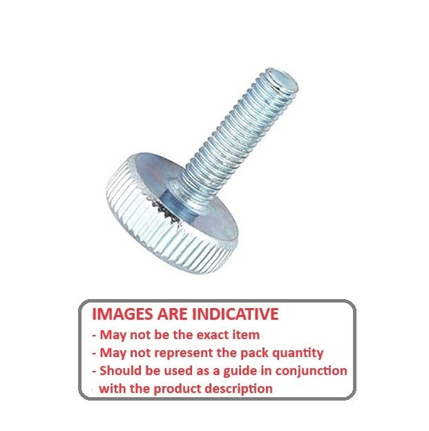 1043289 | THS028C-008-K-BZ --- Thumb Screws - 4-40 UNC - 2.85mm - 7.94x12.7 mm Knurled - Brass Screw