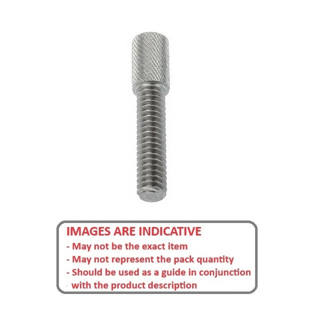 1043346 | THS028C-025-K-3-P --- Thumb Screws - 4-40 UNC - 2.85mm - 25.4x34.93 mm Knurled - Stainless Steel 303/304 Similar to A2, 18-8 HRB80 Screw