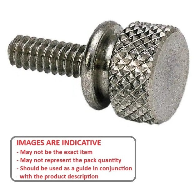 1043313 | THS028C-011-K-SS-WF --- Thumb Screws - 4-40 UNC - 2.85mm - 11.11x19.05 mm Knurled - Stainless Steel Screw