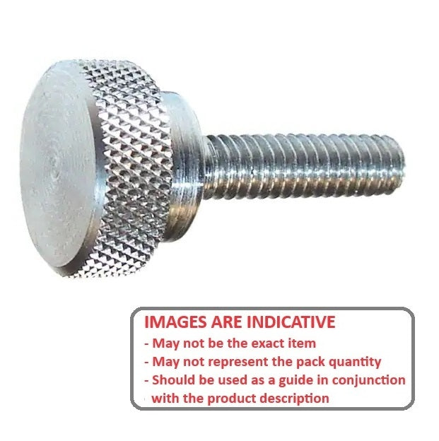 1045585 | THS030M-016-K-3-SHL --- Thumb Screws - M3 - 3x0.5mm - 16x23.5 mm Shoulder - Stainless Steel 303/304 Similar to A2, 18-8 HRB80 Screw