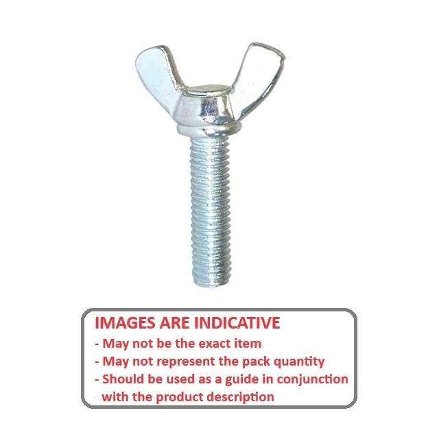 1071548 | THS064C-013-W-CS-WF --- Thumb Screws - 1/4-20 UNC - 6.35mm - 12.7x33.34 mm Wing - Malleable Iron Screw