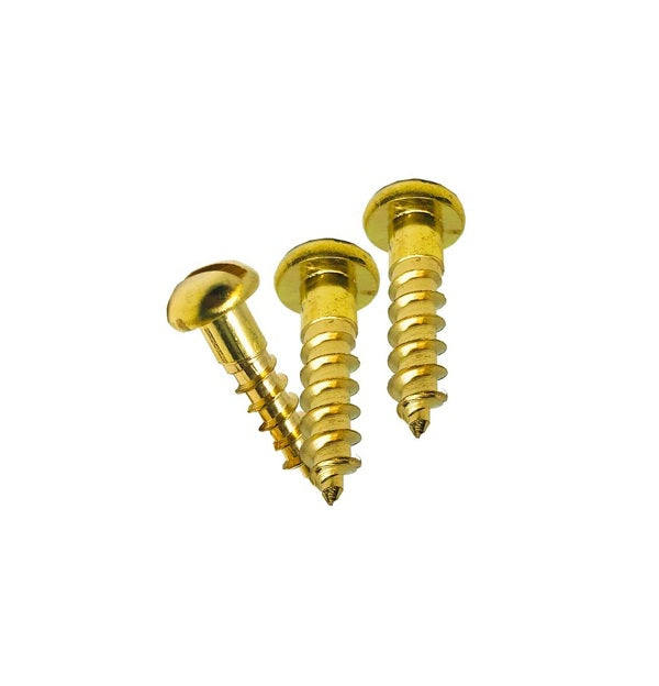 1040539 | SCW0218-0064-RH-SL-BR (10 Pcs) --- Wood Screws - 2.18mm - 2 Gauge - 6.35 mm - Brass Screw