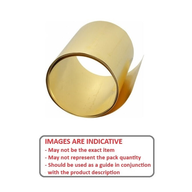 1000637 | SHM-0076-0152-2540-BR (Roll) --- Brass Shim and Foil - 0.076x152.4x2540 mm - Brass Alloy Cold Rolled CDA 260