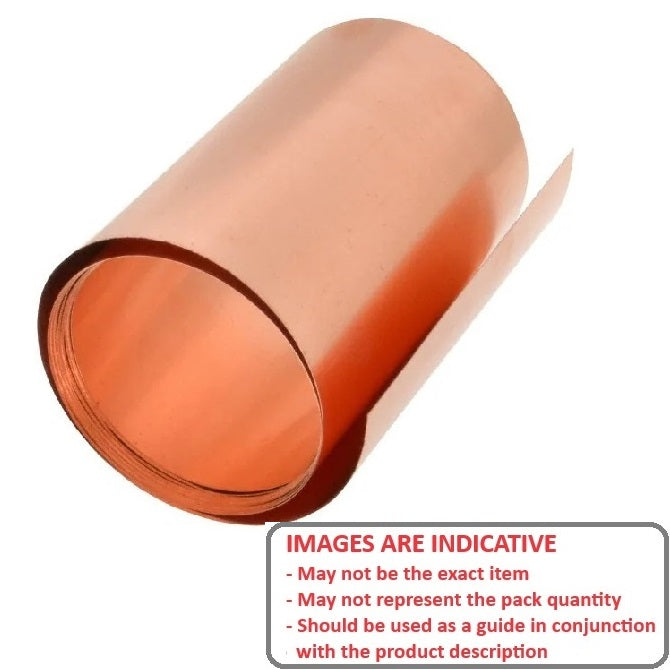 1000645 | SHM-0076-0300-0762-CP --- Copper Shim and Foil - 0.076x300x762 mm - Copper
