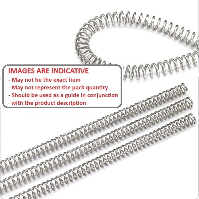 1073844 | CS-0635-5080-07-S1 --- Compression Springs - 6.35x508x0.66 mm - Stainless Steel Spring