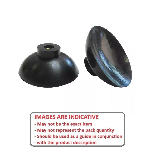 1149432 | A-35RS --- Suction Cups - 38.1x15.9 mm - Hollow Neck with 8-32 Insert - Blend of natural rubber and SBR rubber Suction Cup