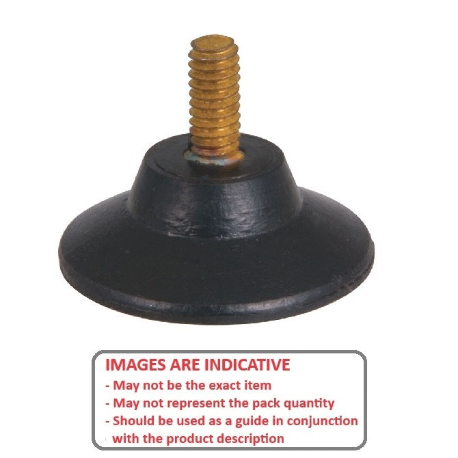 1133107 | A-15RS --- Suction Cups - 25.4x7.94 mm - 8-32 x 3/8" Stud - Blend of natural rubber and SBR rubber Suction Cup