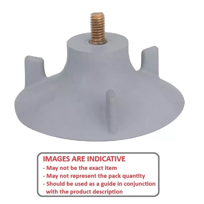 1183820 | A-55RS --- Suction Cups - 95.3x34.9 mm - 5/16-18 x 5/8 Stud - EPDM Rubber Suction Cup