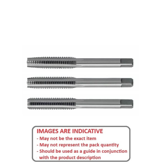 1040372 | TPC-020M-ST3-H --- Threading Tools - M2 - 2x0.4mm - 0.4 mm / 63.5 TPI - Set of 3 Hand Taps - High Speed Carbon Steel Tap Set