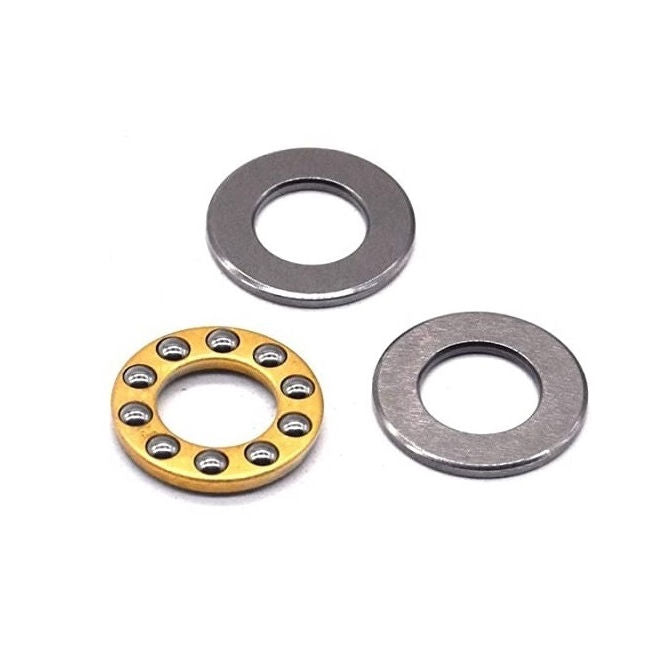 1061279 | T-0050-0110-F-BR (20 Pcs) --- Thrust Ball Bearings - 5x11x4.5 mm / 5 mm Flat - Chrome Steel Bearing