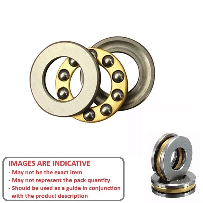 1052556 | T-0040-0100-G-BR --- Thrust Ball Bearings - 4x10x4 mm / 4.2 mm Grooved - Chrome Steel Bearing