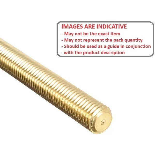 1054708 | AT042C-0914-BR (Length) --- Allthread Threaded Rod - 8-32 UNC - 4.17mm - 0.794 mm / 32 TPI 914.4 mm - Brass