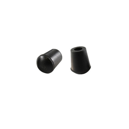 Round Tips - 6.3 mm Black - Plasticised Rubber