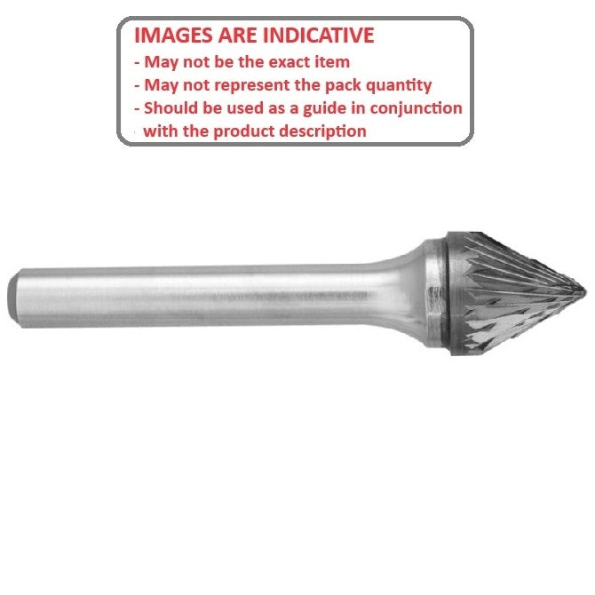 1224823 | GAR74132RS --- Rotary Files Tools - Type Taper Shape - 90 deg - 3.175 Double Cut - Carbon Steel File