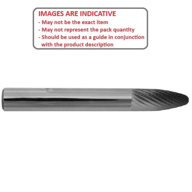1225619 | GAR64050RS --- Rotary Files Tools - Type Tree - Radius Nose 19.05 - 31.75 Standard Cut - Carbon Steel File