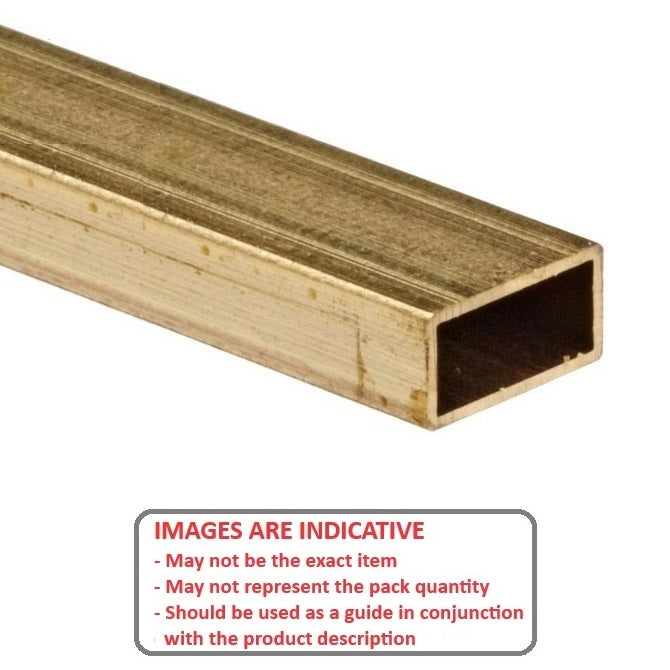 1048774 | 2T-0064-0032-0300-BR --- Rectangular Tube - 3.18x6.35x304.8 mm - Brass