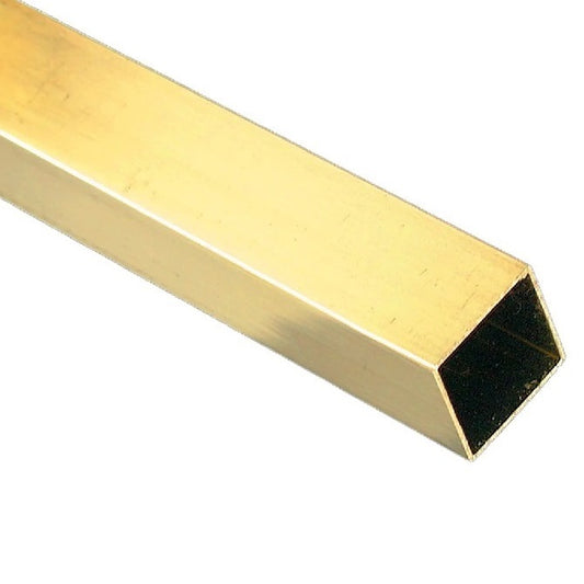 Square Tube - 3.96x3.25x304.8 mm - Brass