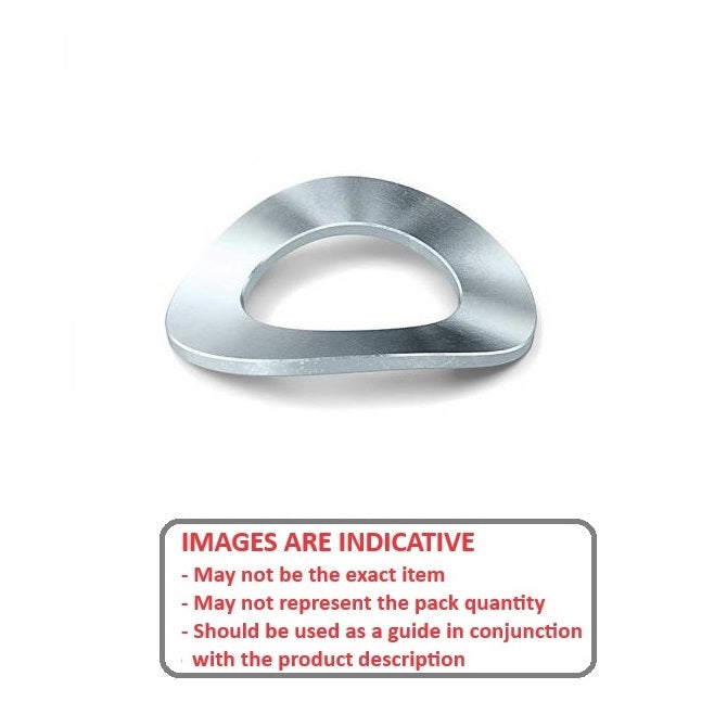 1080327 | W0080-T-016-015-W2-CZ (95 Pcs) --- Spring Washers - 8x15x1.5 mm 2 Wave Zinc Plated - Carbon Spring Steel Zinc Plated Washer