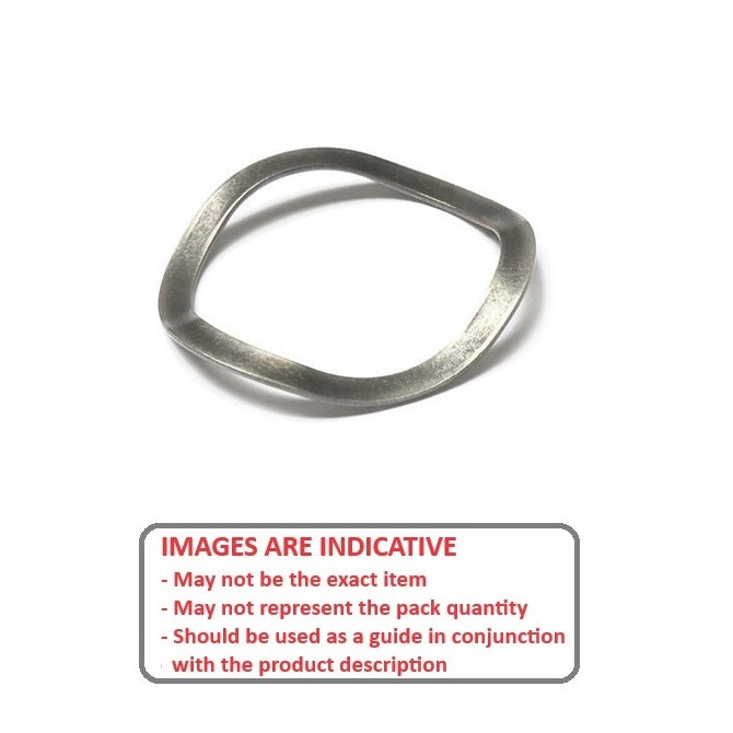 1087874 | W0095-T-018-016-W3-S2 (100 Pcs) --- Spring Washers - 9.53x17.78x1.63 mm 3 Wave - Stainless Steel 302/304 Similar to A2, 18-8 Washer
