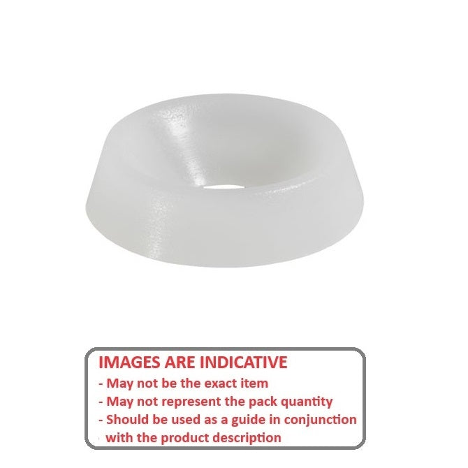 1049407 | W0035-CU-011-025-NY (60 Pcs) --- Cup Washers - 3.5x11.1x2.5 mm - Nylon Zytel 101 Washer